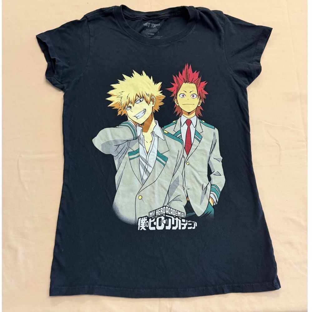 Hot Topic My Hero Academia Graphic Tee Black Bakugo Kirishima Anime Womens M